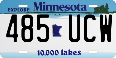 MN license plate 485UCW