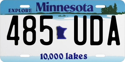 MN license plate 485UDA