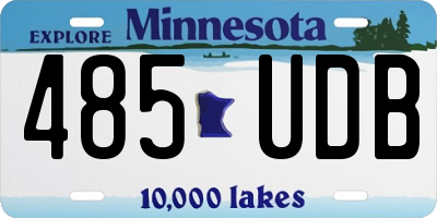 MN license plate 485UDB
