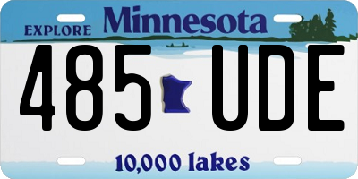 MN license plate 485UDE
