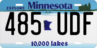 MN license plate 485UDF