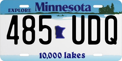 MN license plate 485UDQ