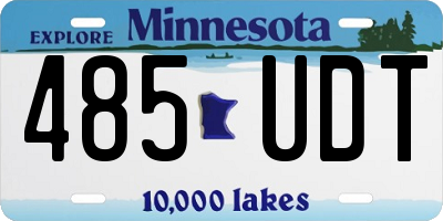 MN license plate 485UDT