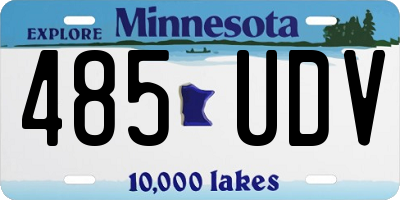 MN license plate 485UDV