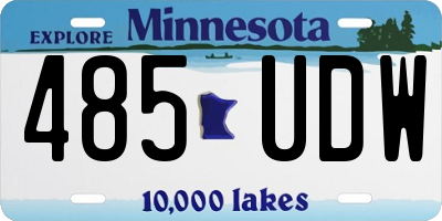 MN license plate 485UDW