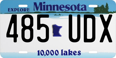 MN license plate 485UDX