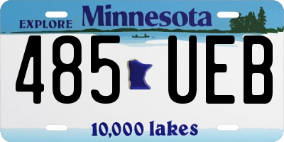 MN license plate 485UEB