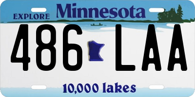 MN license plate 486LAA