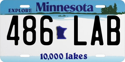 MN license plate 486LAB