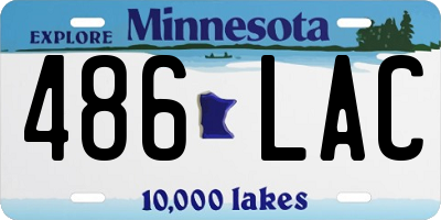 MN license plate 486LAC