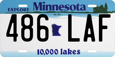 MN license plate 486LAF