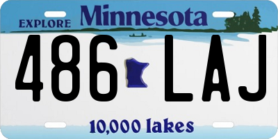 MN license plate 486LAJ