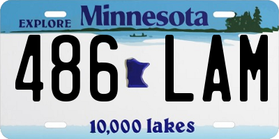 MN license plate 486LAM