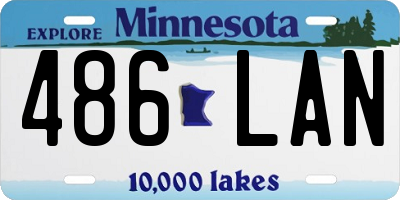 MN license plate 486LAN