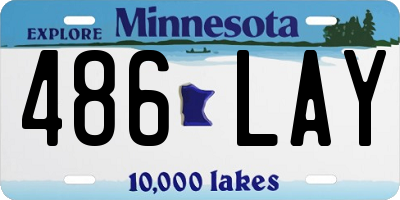 MN license plate 486LAY