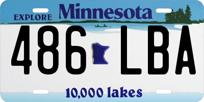 MN license plate 486LBA