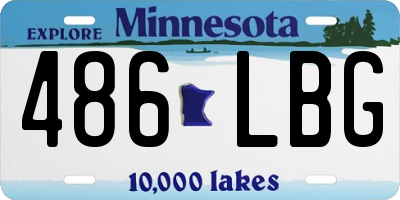MN license plate 486LBG