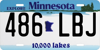 MN license plate 486LBJ