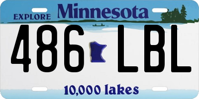 MN license plate 486LBL