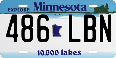 MN license plate 486LBN