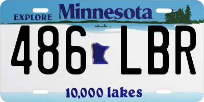 MN license plate 486LBR