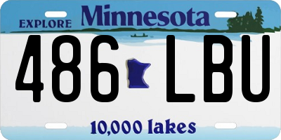 MN license plate 486LBU