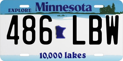 MN license plate 486LBW