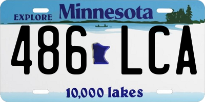 MN license plate 486LCA