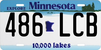 MN license plate 486LCB