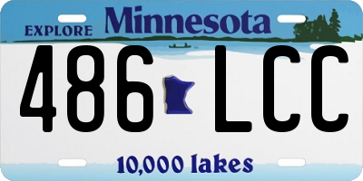 MN license plate 486LCC