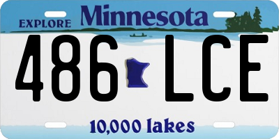 MN license plate 486LCE