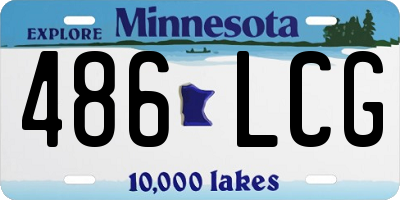 MN license plate 486LCG