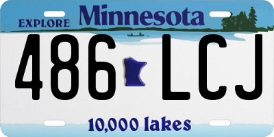 MN license plate 486LCJ