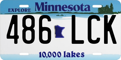 MN license plate 486LCK