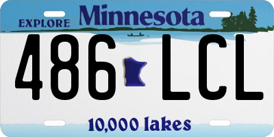 MN license plate 486LCL