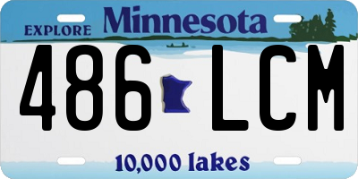 MN license plate 486LCM