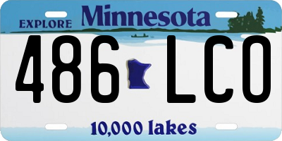 MN license plate 486LCO