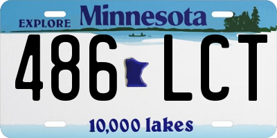 MN license plate 486LCT