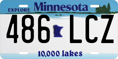 MN license plate 486LCZ