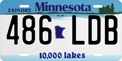 MN license plate 486LDB