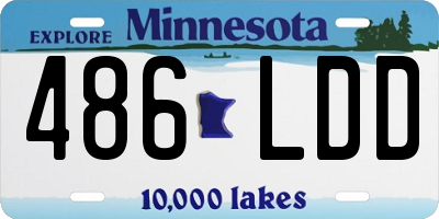 MN license plate 486LDD