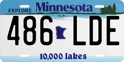 MN license plate 486LDE