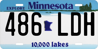 MN license plate 486LDH