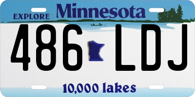 MN license plate 486LDJ
