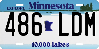 MN license plate 486LDM