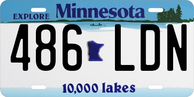 MN license plate 486LDN