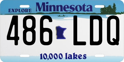 MN license plate 486LDQ