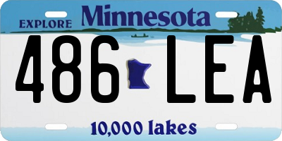 MN license plate 486LEA