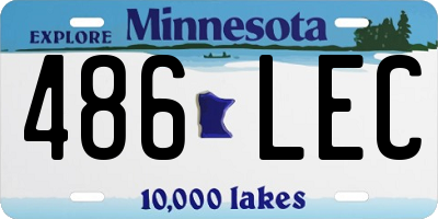 MN license plate 486LEC