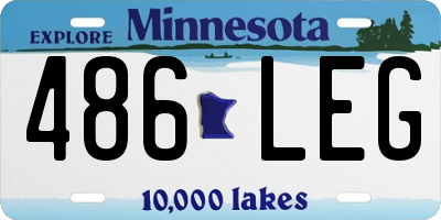 MN license plate 486LEG